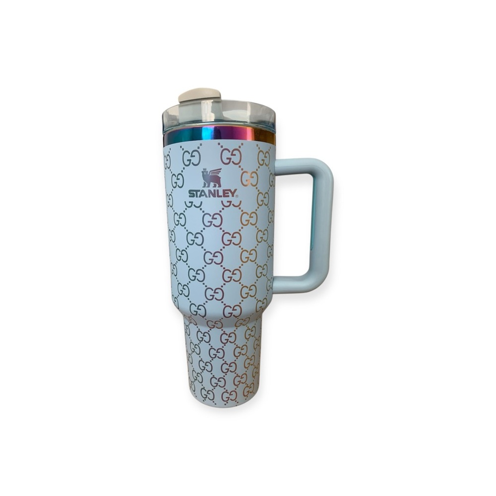 Stanley Light Blue and Rainbow Tumbler